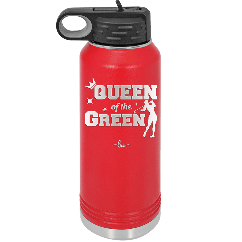 Queen of the Green Woman Golf 2 - Laser Engraved Stainless Steel Drinkware - 1673 -