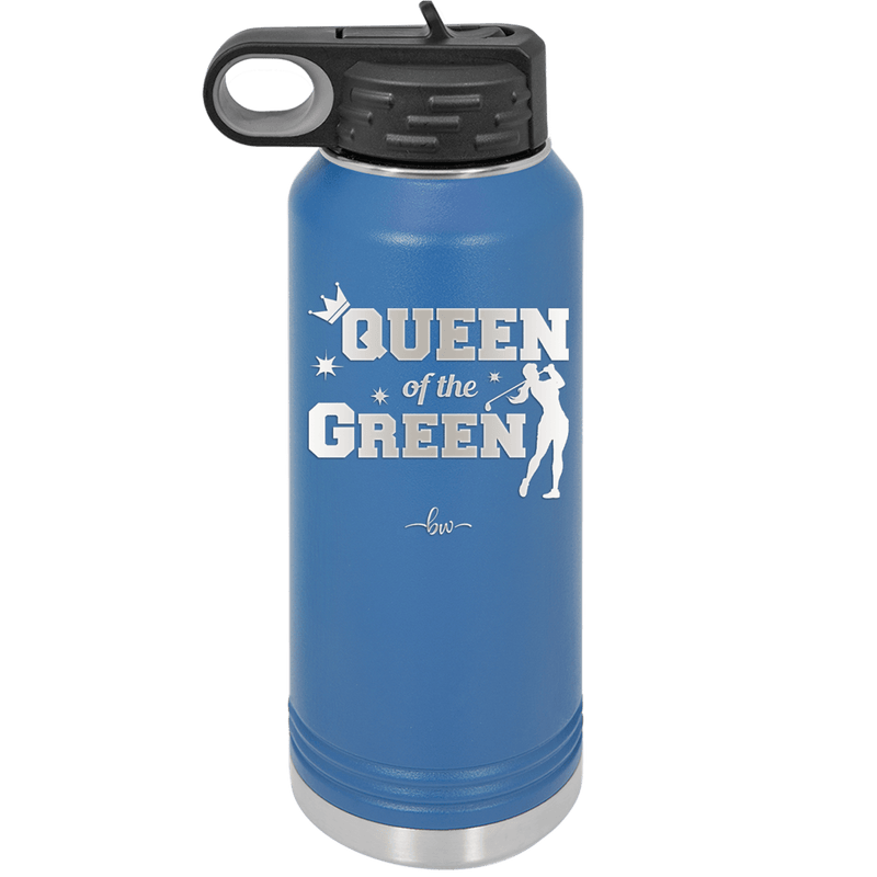 Queen of the Green Woman Golf 2 - Laser Engraved Stainless Steel Drinkware - 1673 -