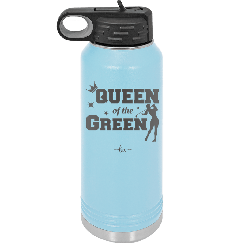 Queen of the Green Woman Golf 2 - Laser Engraved Stainless Steel Drinkware - 1673 -