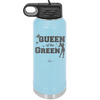 Queen of the Green Woman Golf 2 - Laser Engraved Stainless Steel Drinkware - 1673 -