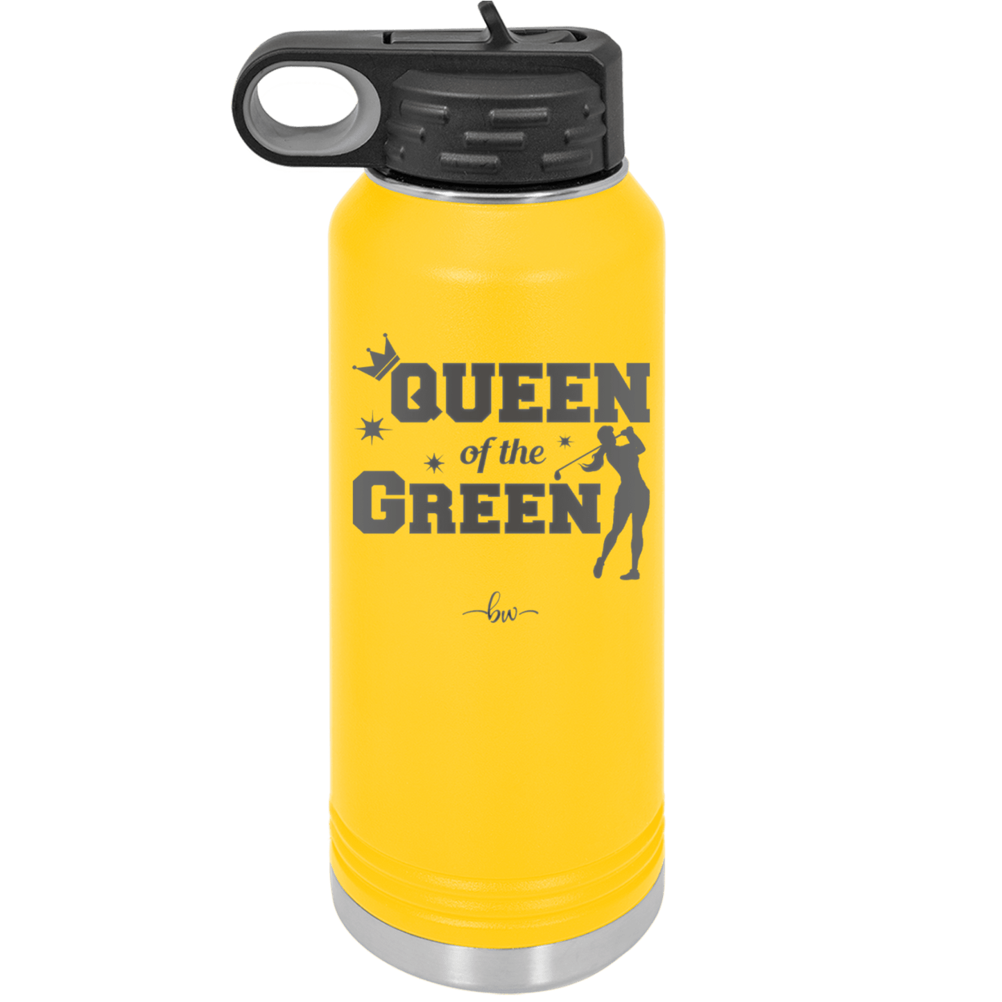Queen of the Green Woman Golf 2 - Laser Engraved Stainless Steel Drinkware - 1673 -