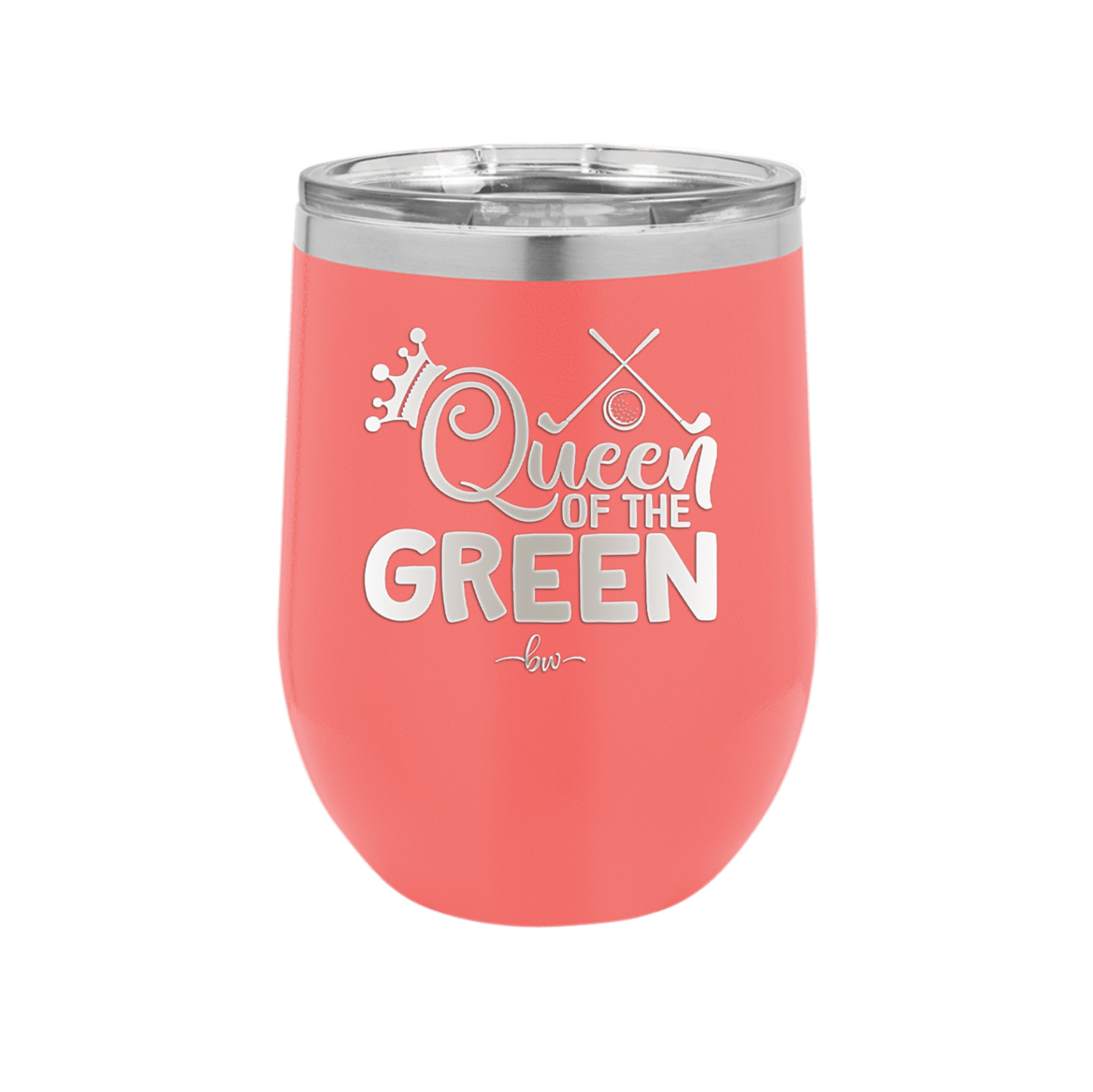 Queen of the Green Woman Golf 3 - Laser Engraved Stainless Steel Drinkware - 1674 -