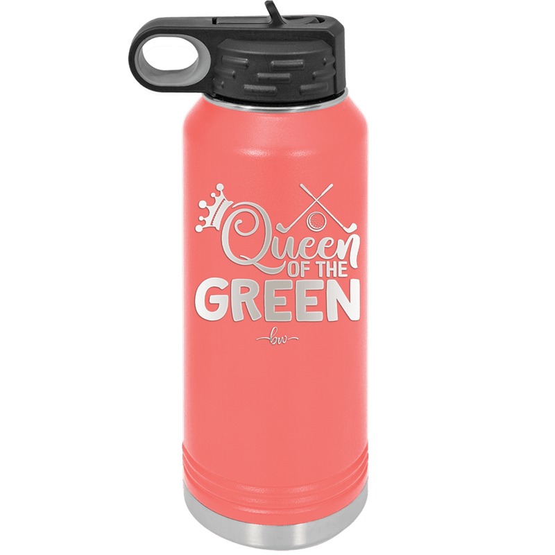 Queen of the Green Woman Golf 3 - Laser Engraved Stainless Steel Drinkware - 1674 -