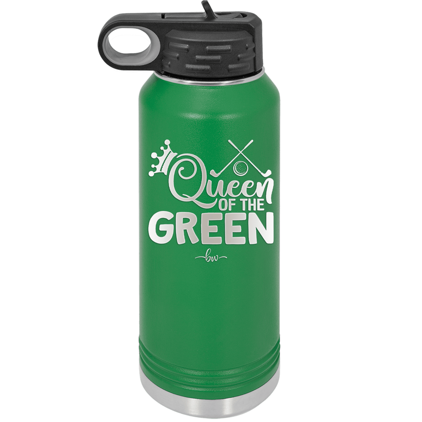 Queen of the Green Woman Golf 3 - Laser Engraved Stainless Steel Drinkware - 1674 -