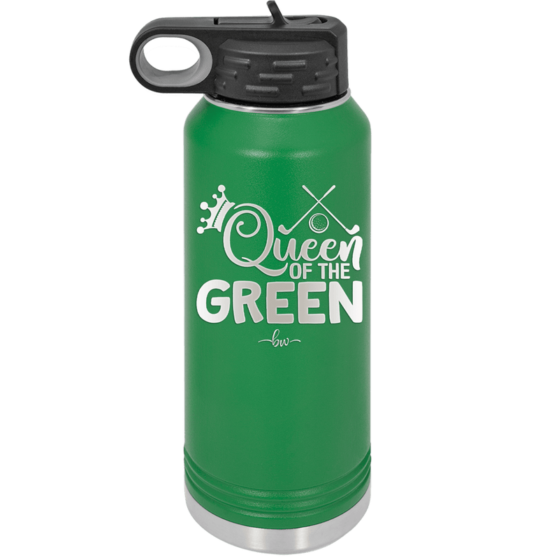 Queen of the Green Woman Golf 3 - Laser Engraved Stainless Steel Drinkware - 1674 -