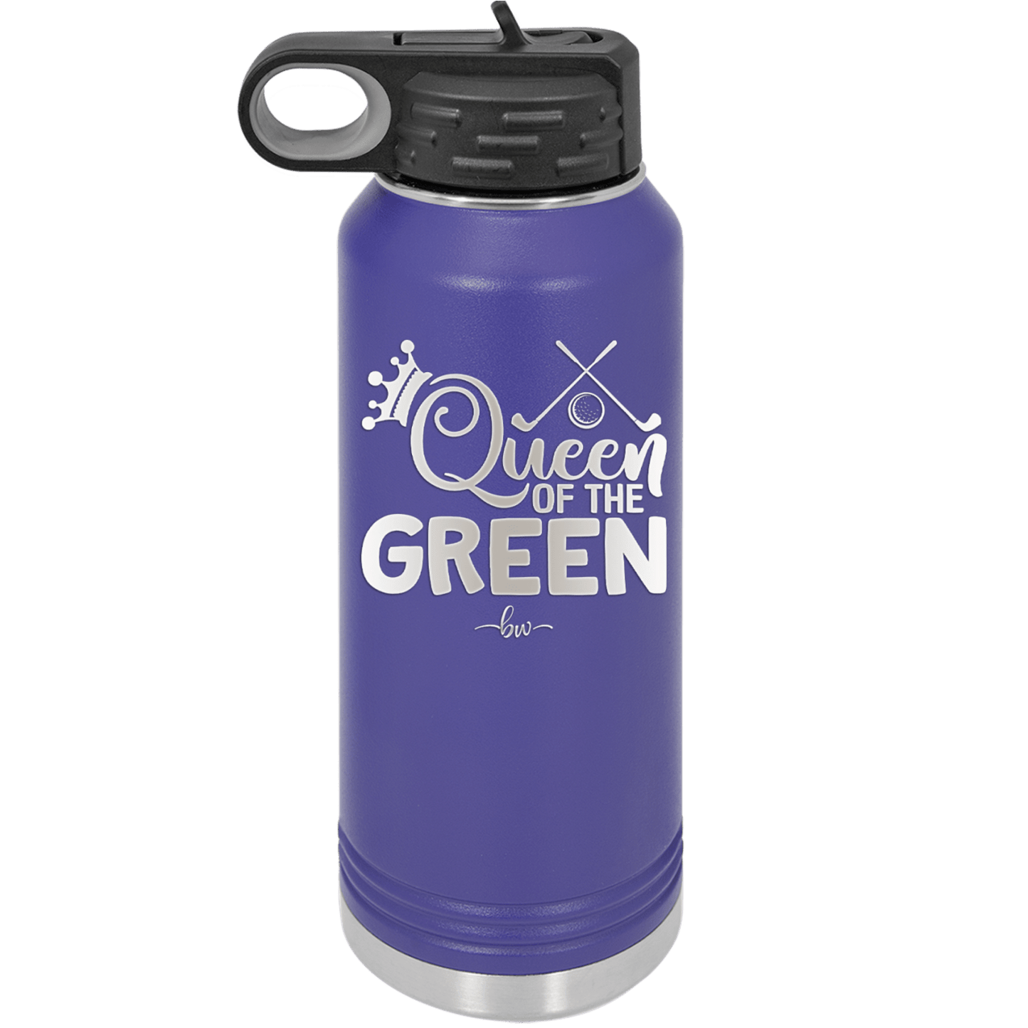 Queen of the Green Woman Golf 3 - Laser Engraved Stainless Steel Drinkware - 1674 -