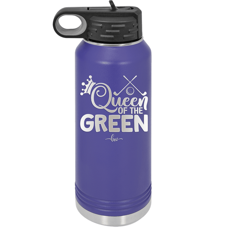Queen of the Green Woman Golf 3 - Laser Engraved Stainless Steel Drinkware - 1674 -