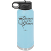 Queen of the Green Woman Golf 4 - Laser Engraved Stainless Steel Drinkware - 1675 -