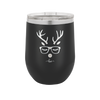 Hipster Reindeer - Laser Engraved Stainless Steel Drinkware - 1679 -