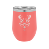 Hipster Reindeer - Laser Engraved Stainless Steel Drinkware - 1679 -