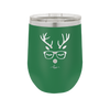 Hipster Reindeer - Laser Engraved Stainless Steel Drinkware - 1679 -