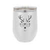 Hipster Reindeer - Laser Engraved Stainless Steel Drinkware - 1679 -