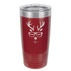Hipster Reindeer - Laser Engraved Stainless Steel Drinkware - 1679 -