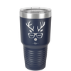 Hipster Reindeer - Laser Engraved Stainless Steel Drinkware - 1679 -