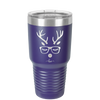 Hipster Reindeer - Laser Engraved Stainless Steel Drinkware - 1679 -