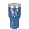 Hipster Reindeer - Laser Engraved Stainless Steel Drinkware - 1679 -