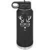 Hipster Reindeer - Laser Engraved Stainless Steel Drinkware - 1679 -