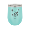Hipster Female Reindeer - Laser Engraved Stainless Steel Drinkware - 1680 -