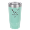 Hipster Female Reindeer - Laser Engraved Stainless Steel Drinkware - 1680 -