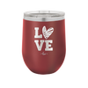 LOVE with Sketchy Heart - Laser Engraved Stainless Steel Drinkware - 1699 -