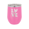 LOVE with Sketchy Heart - Laser Engraved Stainless Steel Drinkware - 1699 -