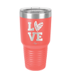 LOVE with Sketchy Heart - Laser Engraved Stainless Steel Drinkware - 1699 -