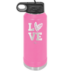 LOVE with Sketchy Heart - Laser Engraved Stainless Steel Drinkware - 1699 -