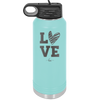 LOVE with Sketchy Heart - Laser Engraved Stainless Steel Drinkware - 1699 -