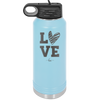 LOVE with Sketchy Heart - Laser Engraved Stainless Steel Drinkware - 1699 -