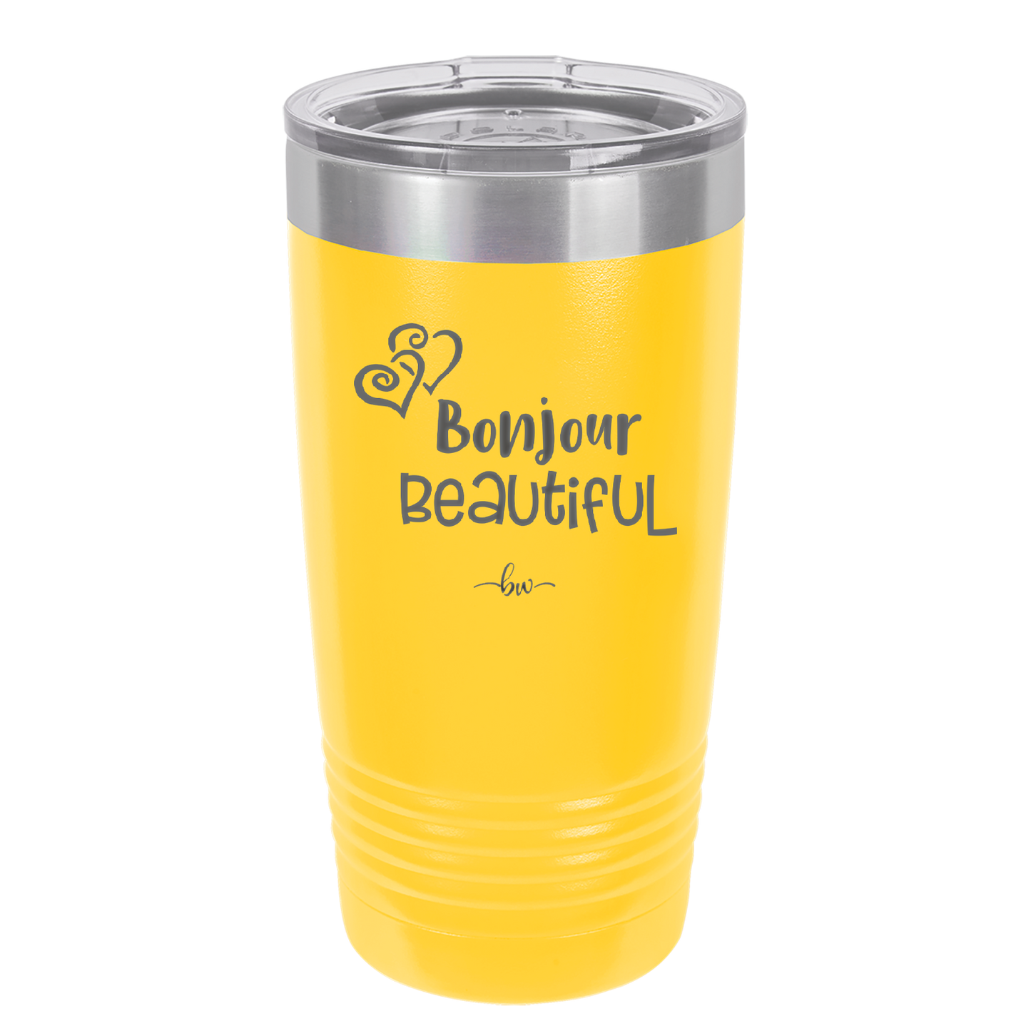 Bonjour Beautiful - Laser Engraved Stainless Steel Drinkware - 1710 -