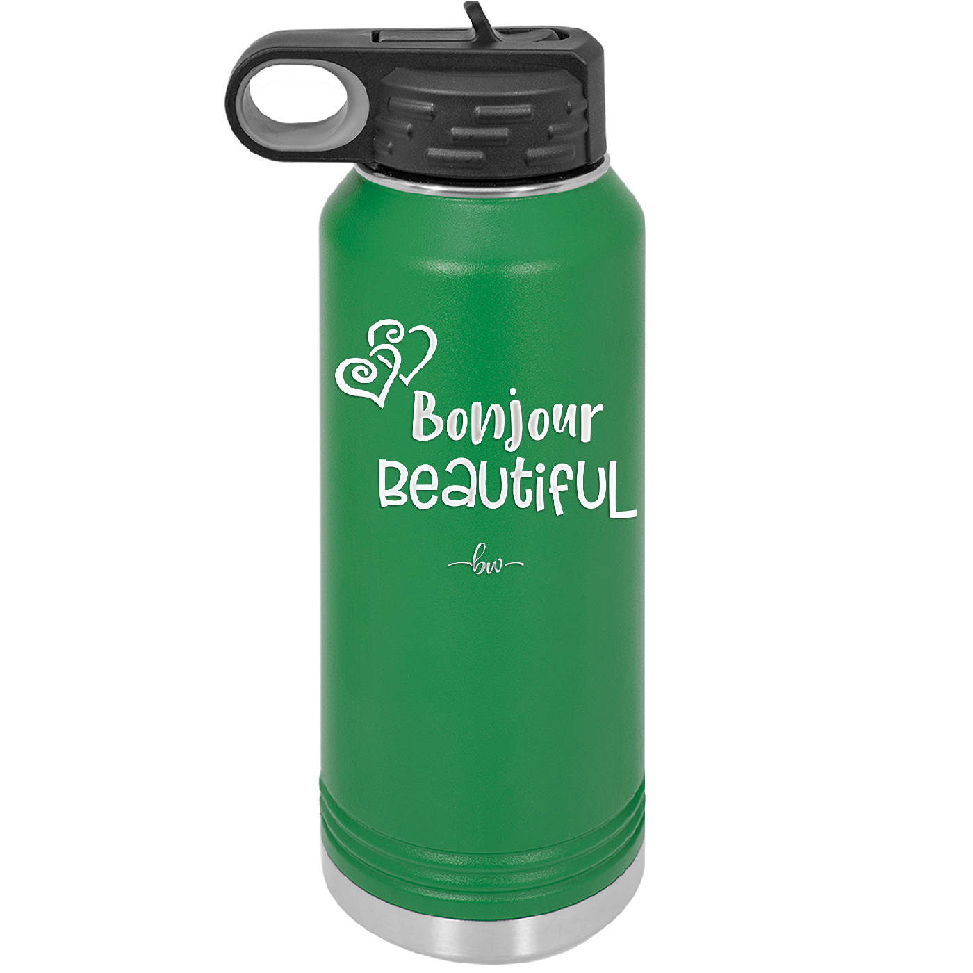 Bonjour Beautiful - Laser Engraved Stainless Steel Drinkware - 1710 -