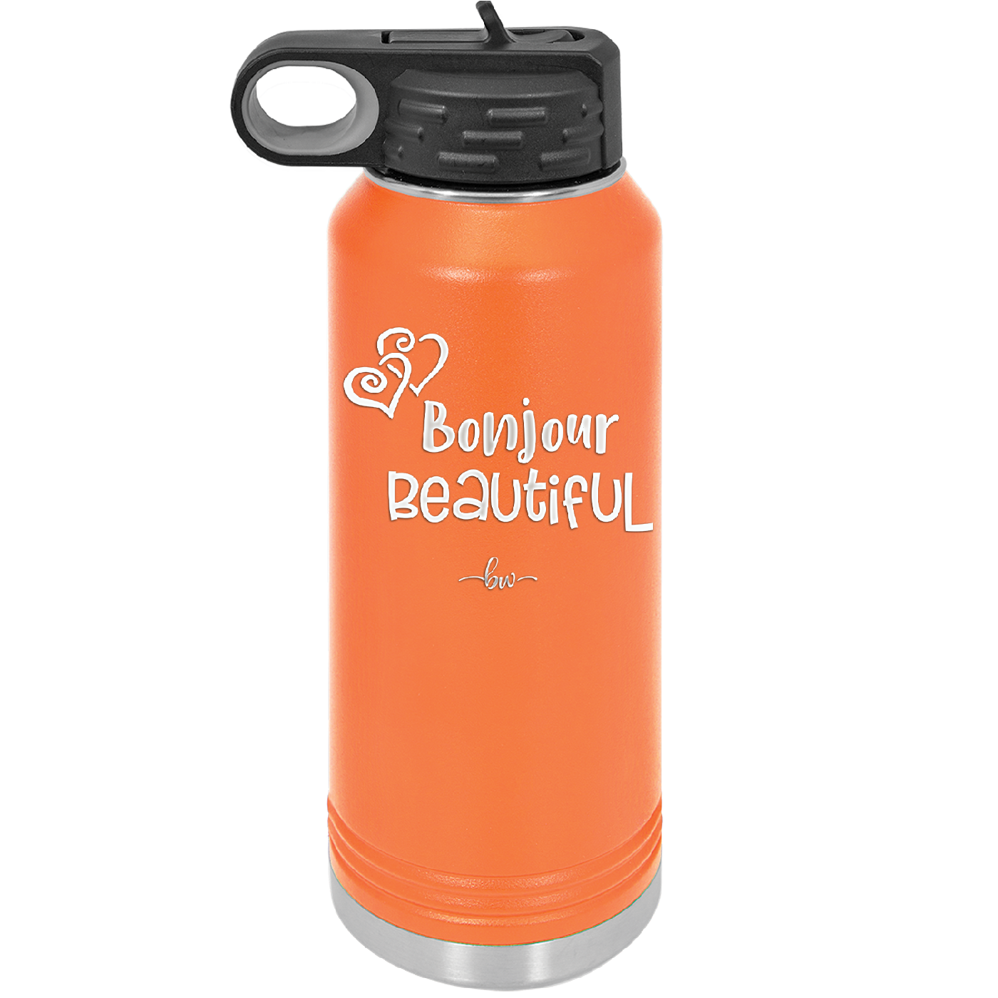 Bonjour Beautiful - Laser Engraved Stainless Steel Drinkware - 1710 -