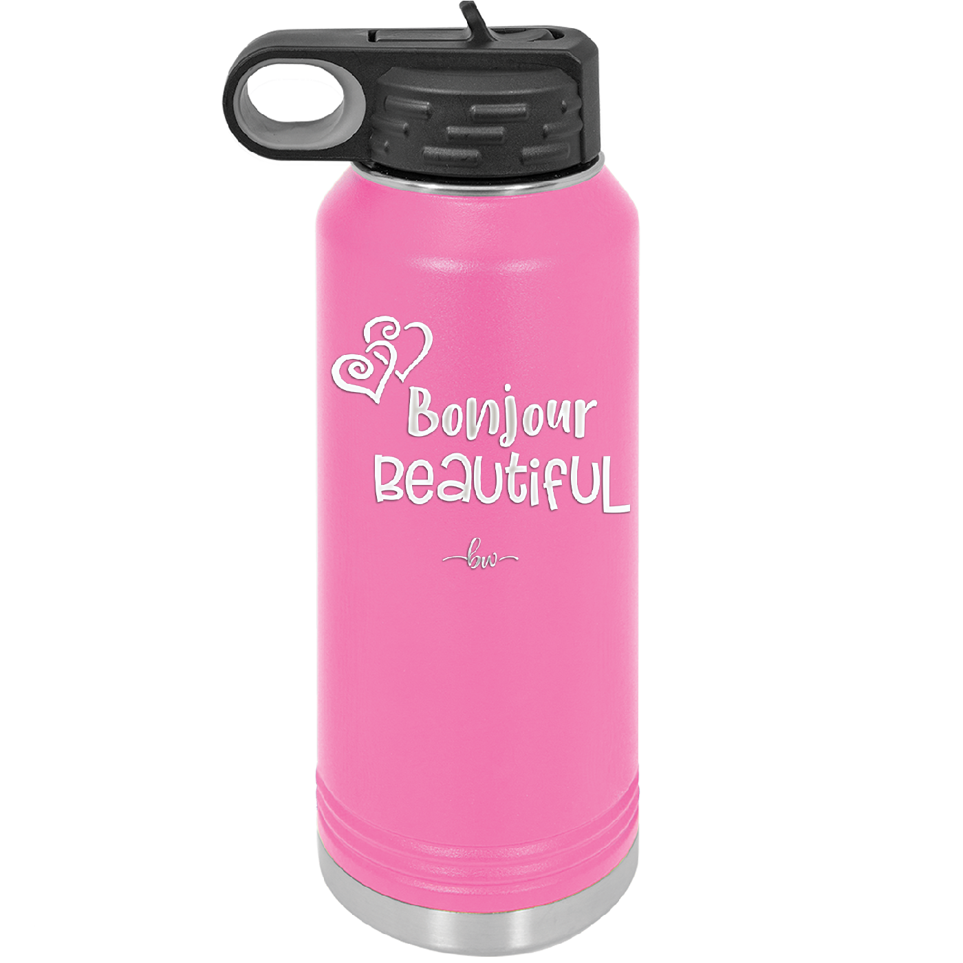 Bonjour Beautiful - Laser Engraved Stainless Steel Drinkware - 1710 -
