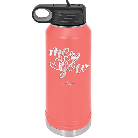 Me and You Hearts - Laser Engraved Stainless Steel Drinkware - 1712 -