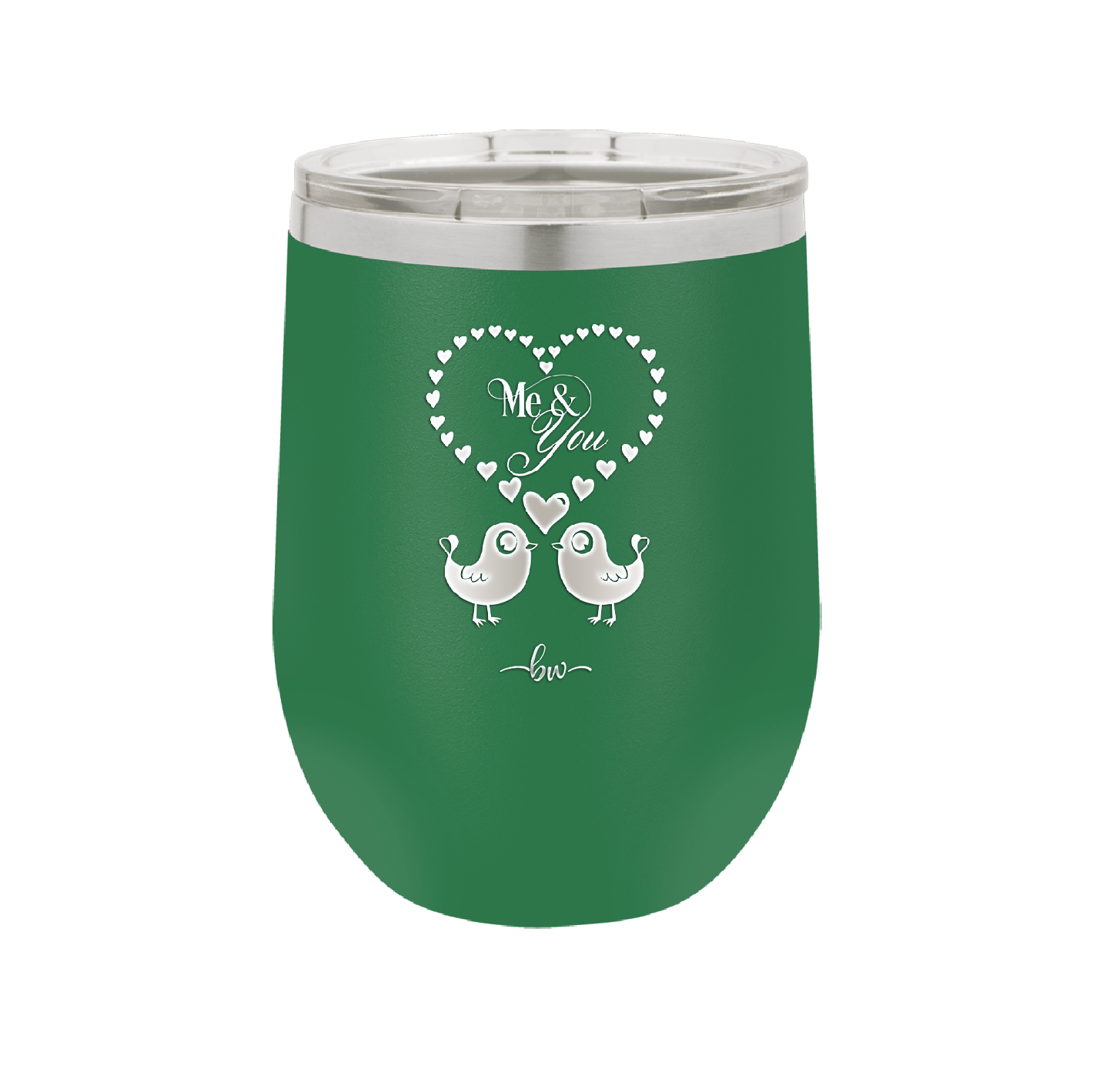 Me and You Lovebirds - Laser Engraved Stainless Steel Drinkware - 1713 -