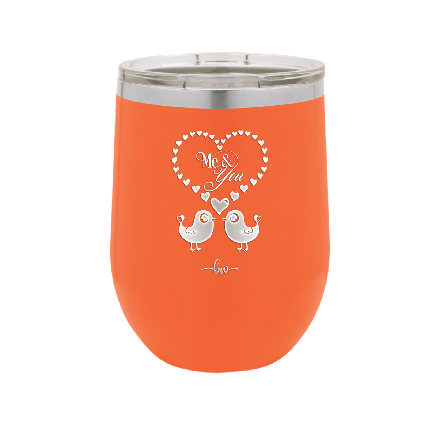 Me and You Lovebirds - Laser Engraved Stainless Steel Drinkware - 1713 -
