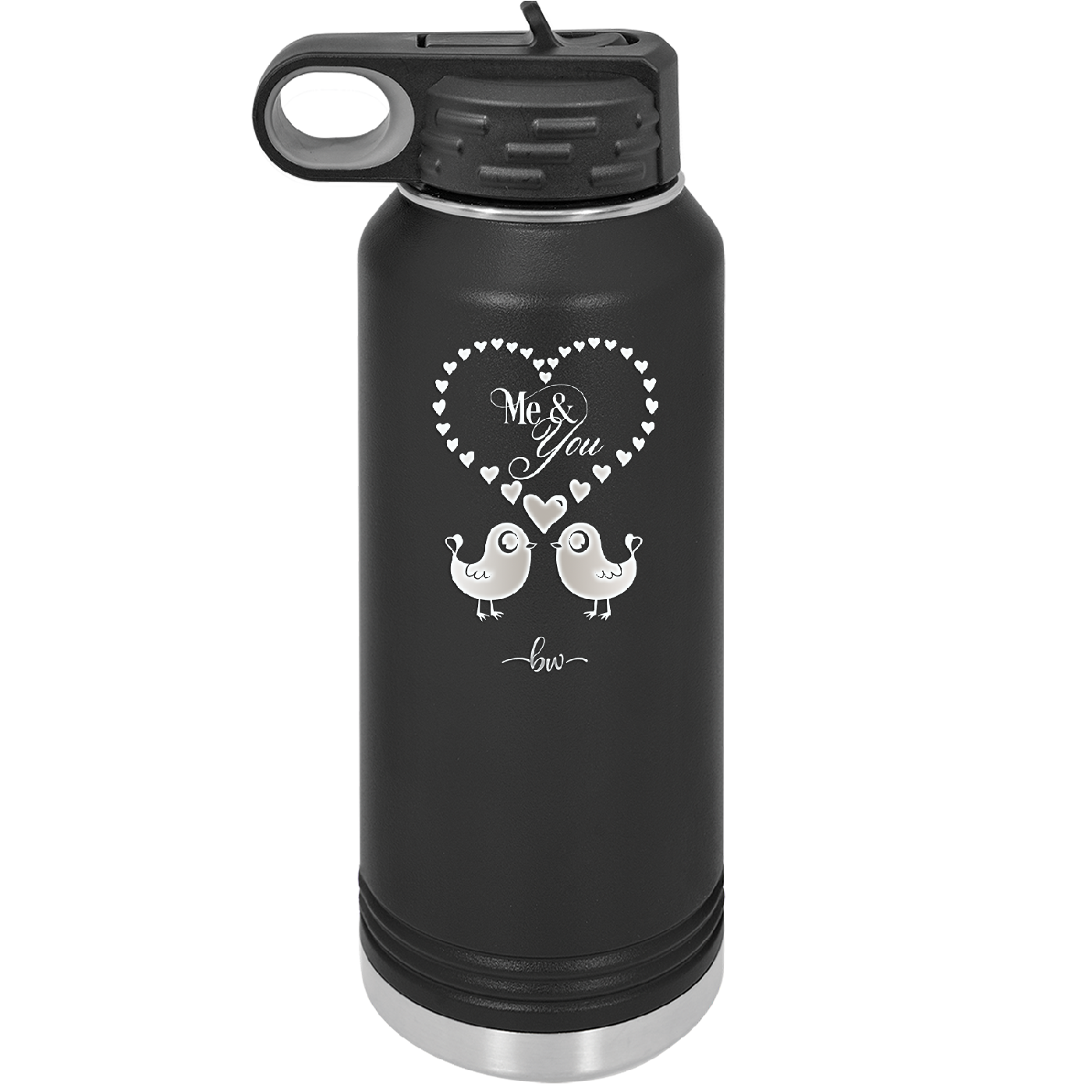 Me and You Lovebirds - Laser Engraved Stainless Steel Drinkware - 1713 -