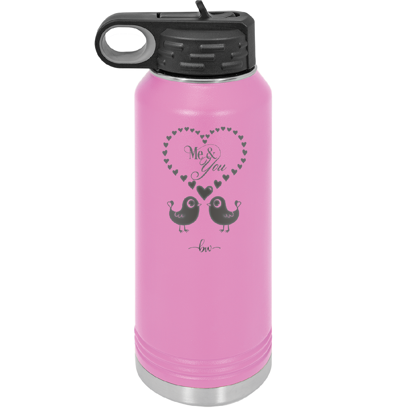 Me and You Lovebirds - Laser Engraved Stainless Steel Drinkware - 1713 -