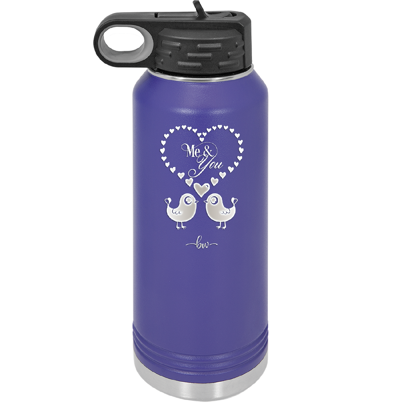 Me and You Lovebirds - Laser Engraved Stainless Steel Drinkware - 1713 -