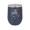 Love Showering Hearts - Laser Engraved Stainless Steel Drinkware - 1714 -