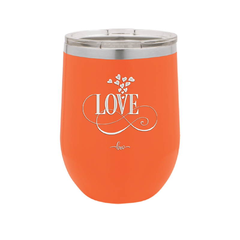 Love Showering Hearts - Laser Engraved Stainless Steel Drinkware - 1714 -
