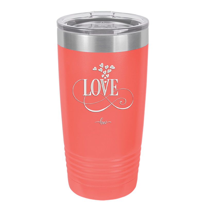 Love Showering Hearts - Laser Engraved Stainless Steel Drinkware - 1714 -