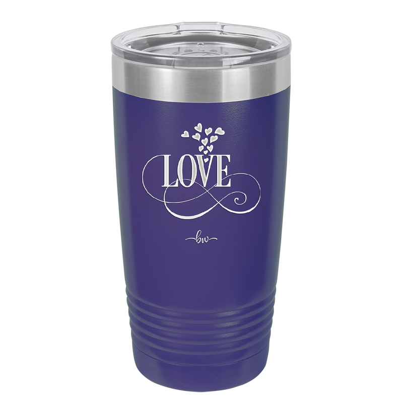Love Showering Hearts - Laser Engraved Stainless Steel Drinkware - 1714 -