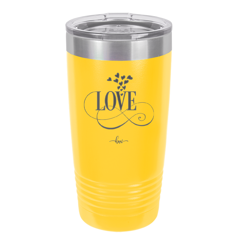 Love Showering Hearts - Laser Engraved Stainless Steel Drinkware - 1714 -