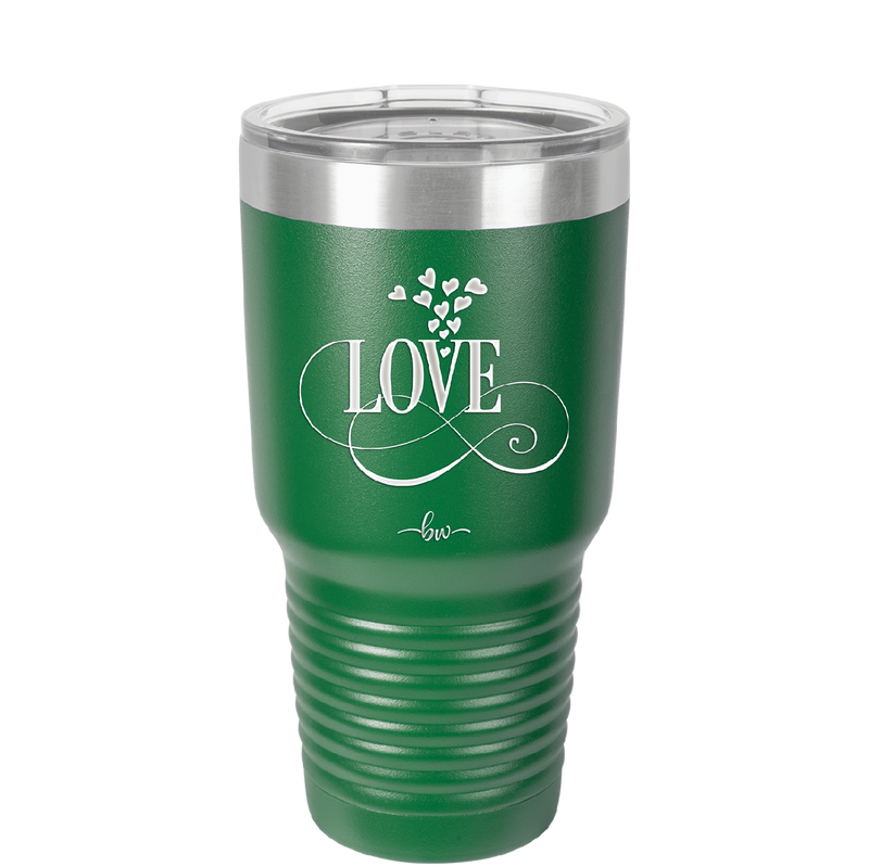 Love Showering Hearts - Laser Engraved Stainless Steel Drinkware - 1714 -