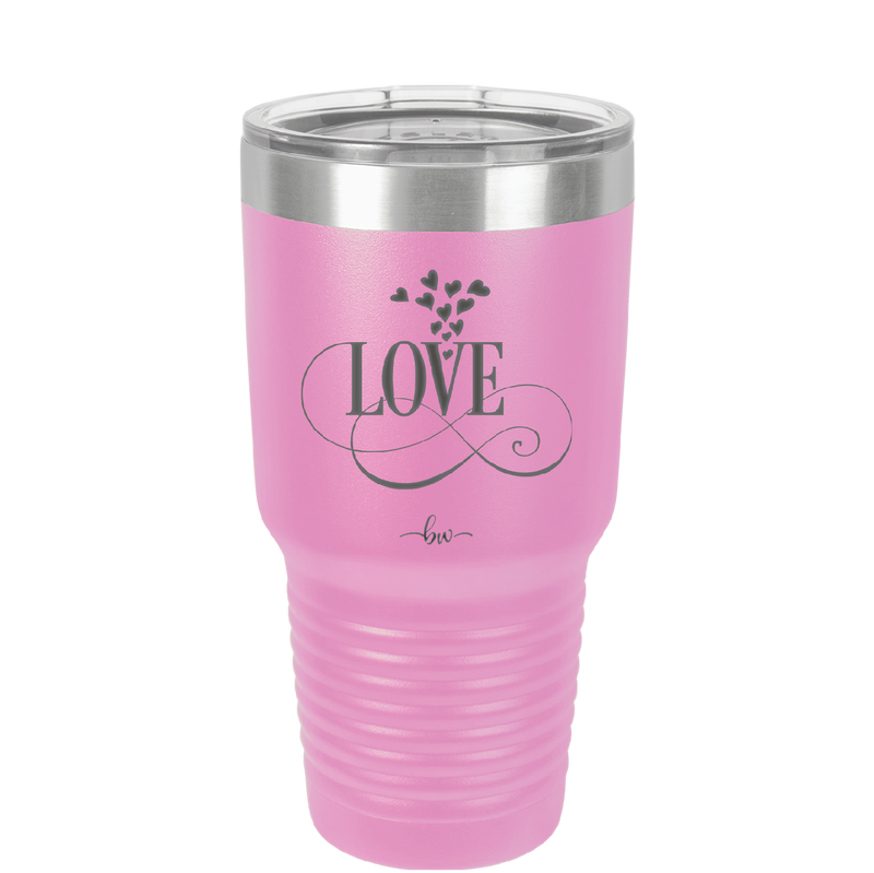 Love Showering Hearts - Laser Engraved Stainless Steel Drinkware - 1714 -