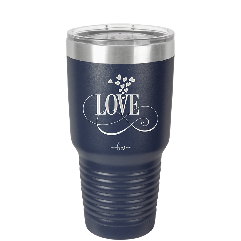 Love Showering Hearts - Laser Engraved Stainless Steel Drinkware - 1714 -