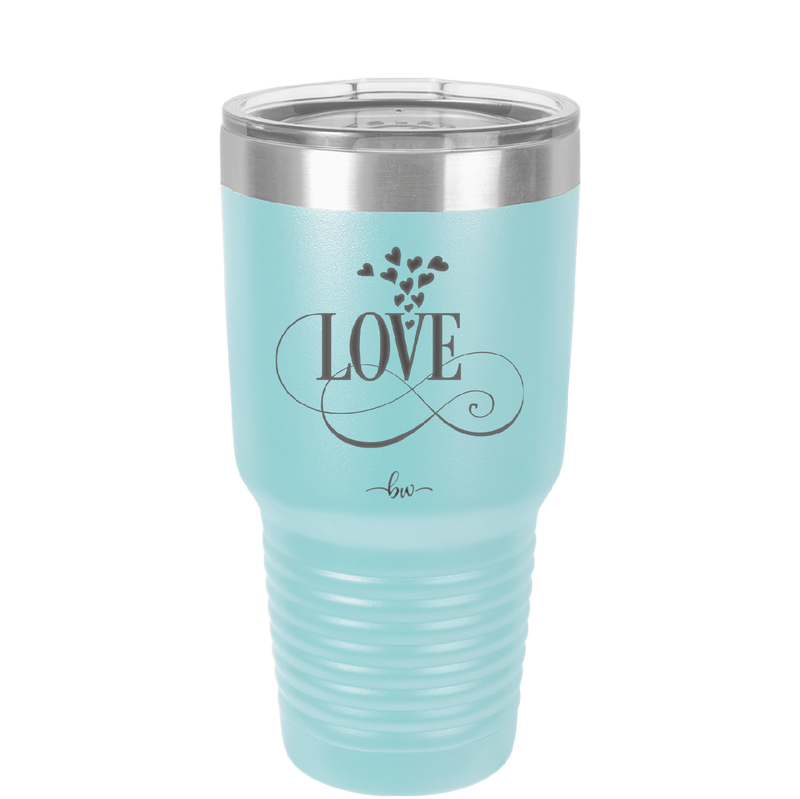 Love Showering Hearts - Laser Engraved Stainless Steel Drinkware - 1714 -
