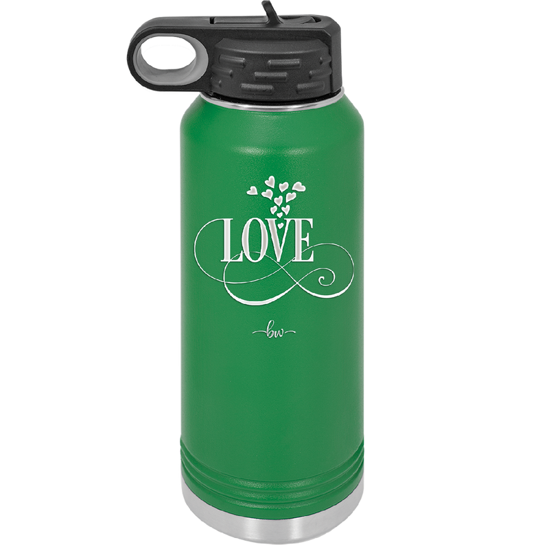 Love Showering Hearts - Laser Engraved Stainless Steel Drinkware - 1714 -