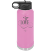 Love Showering Hearts - Laser Engraved Stainless Steel Drinkware - 1714 -